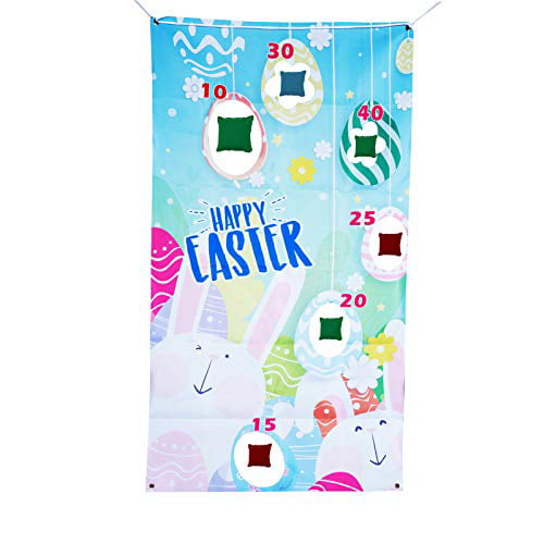 Easter Bunny Sandbag Game Throwing Flag Easter Bunny Bean Bag Toss Game Supply 